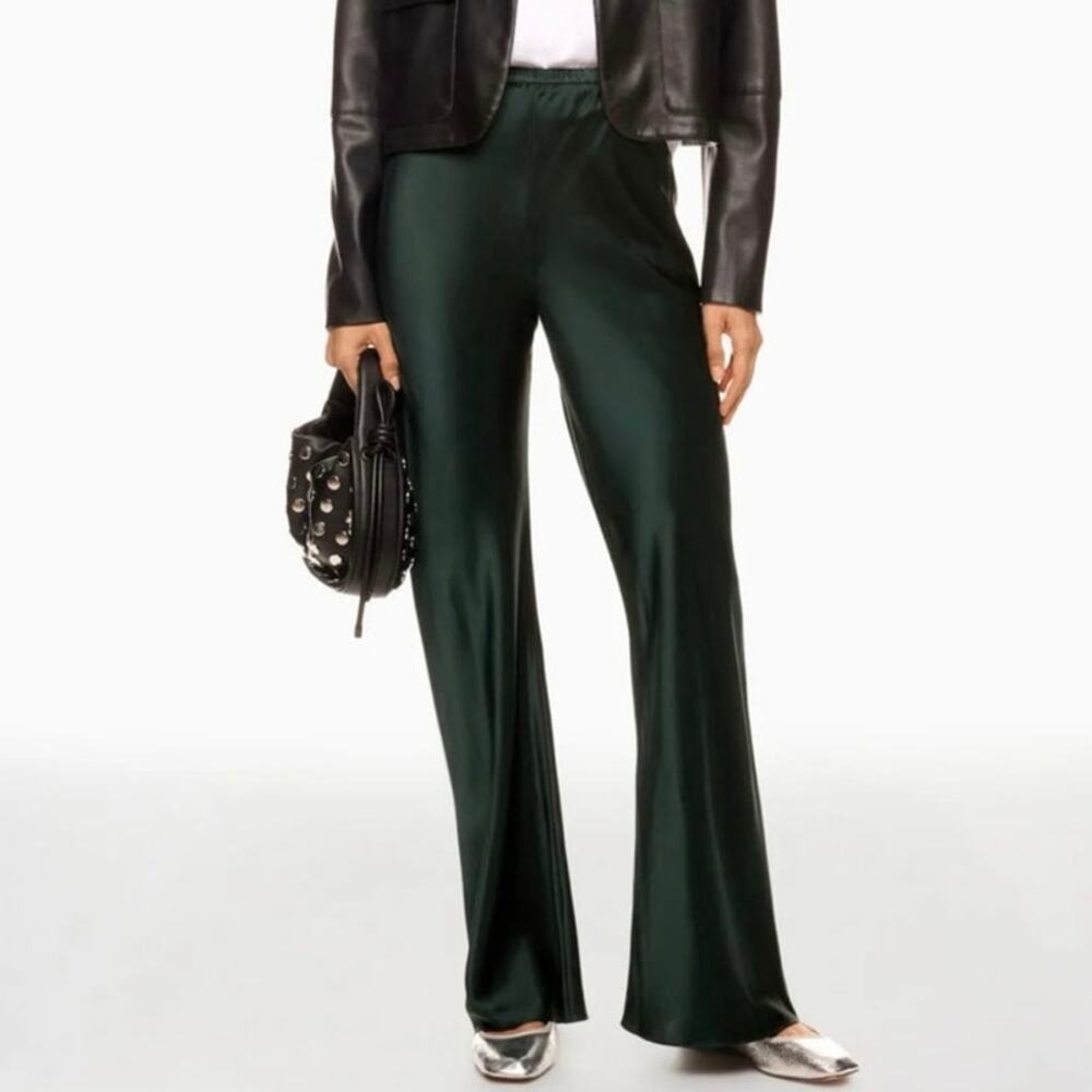 Silk Laundry Bias Cut silk green Pants Small